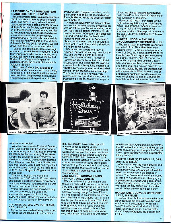 Skate Across America 1984, page 2