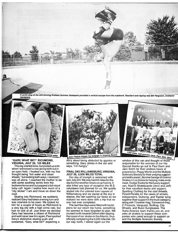 Skate Across America 1984, page 6